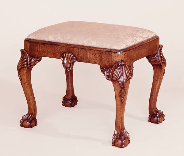 Appraisal: A pair of George III style walnut stools height in