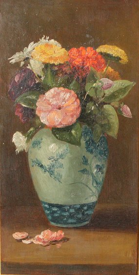 Appraisal: CHAMPNEY Benjamin American - Still Life of Flowers in a