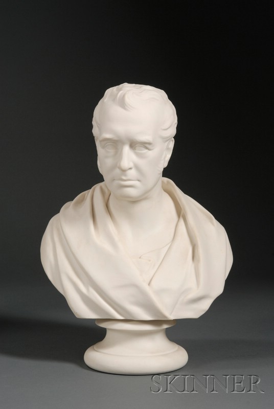 Appraisal: Wedgwood Carrara Bust of George Stephenson England c modeled by