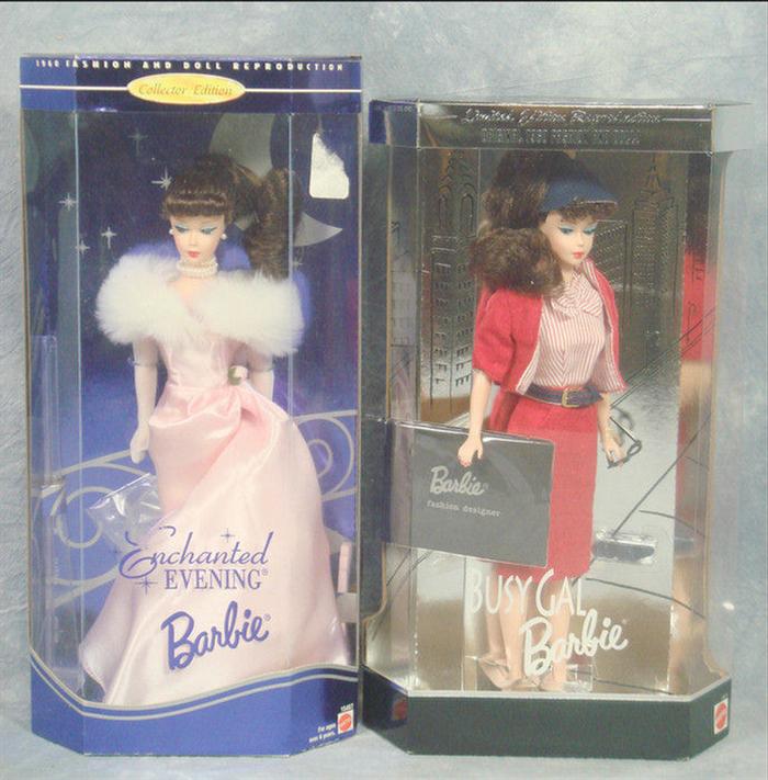 Appraisal: Two Reproduction Barbie Dolls Enchanted Evening and busy Gal inches