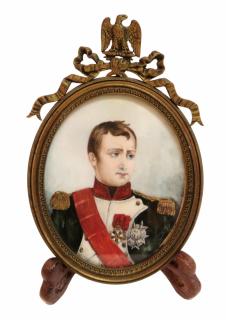 Appraisal: Memorial Portrait Of Napoleonic Interest The portrait a print within