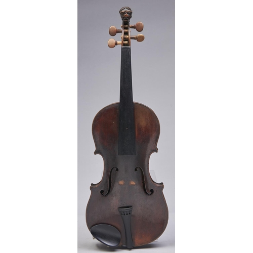 Appraisal: A German violin circa mid th c scroll carved with