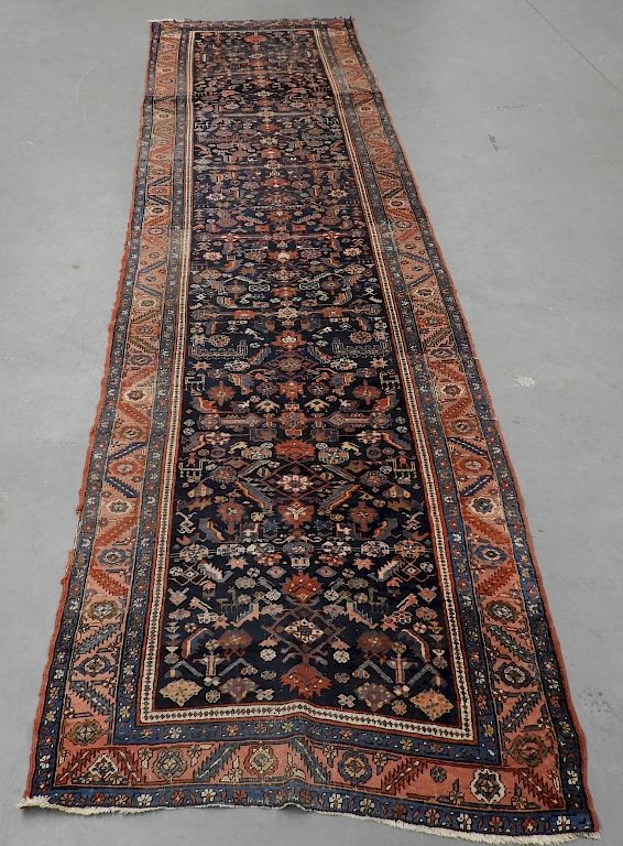 Appraisal: Antique NW Persian Wool Carpet Rug Runner Persia Circa Navy