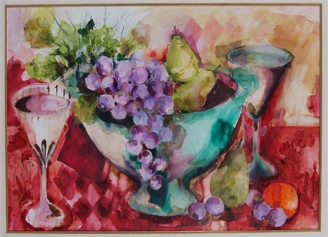 Appraisal: VICKI OLIVER CONTEMPORARY - Still life A bowl of fruit