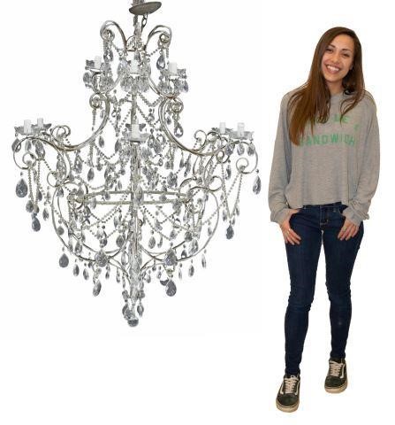 Appraisal: Large crystal twelve-light chandelier Chandi Lighting Studio st c in