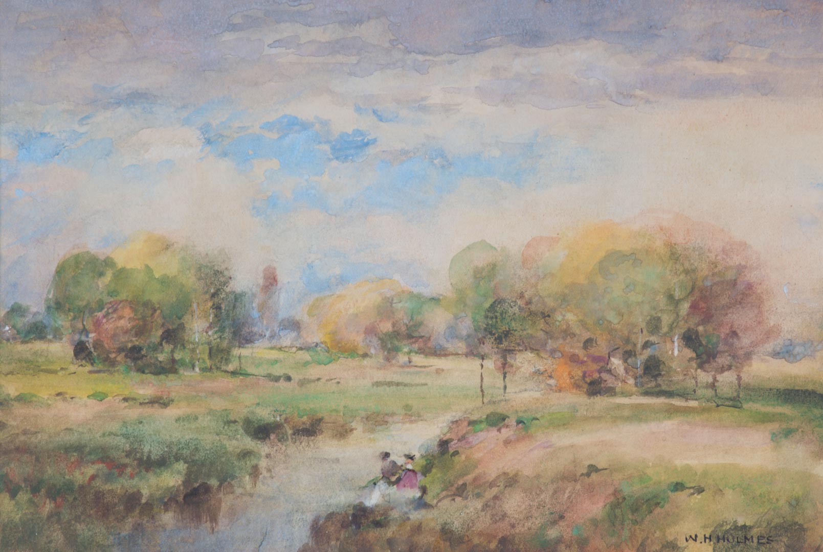 Appraisal: William Henry Holmes Spring Landscape watercolor American - Watercolor on