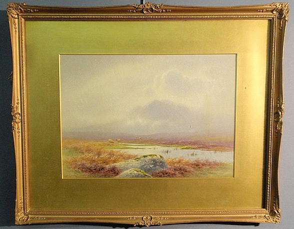 Appraisal: Brittan Charles Edward UK - watercolor painting of a pastoral