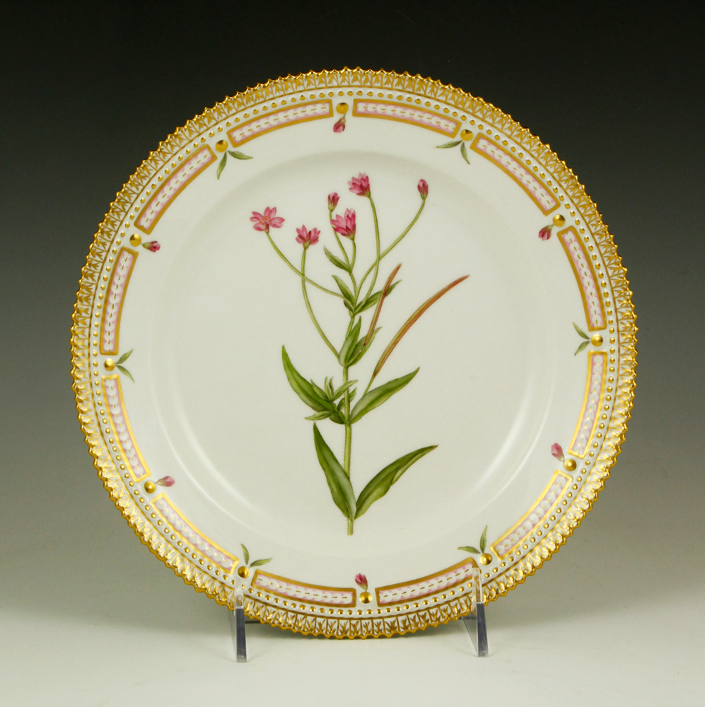 Appraisal: - Royal Copenhagen Plate Royal Copenhagen Flora Danica plate dated