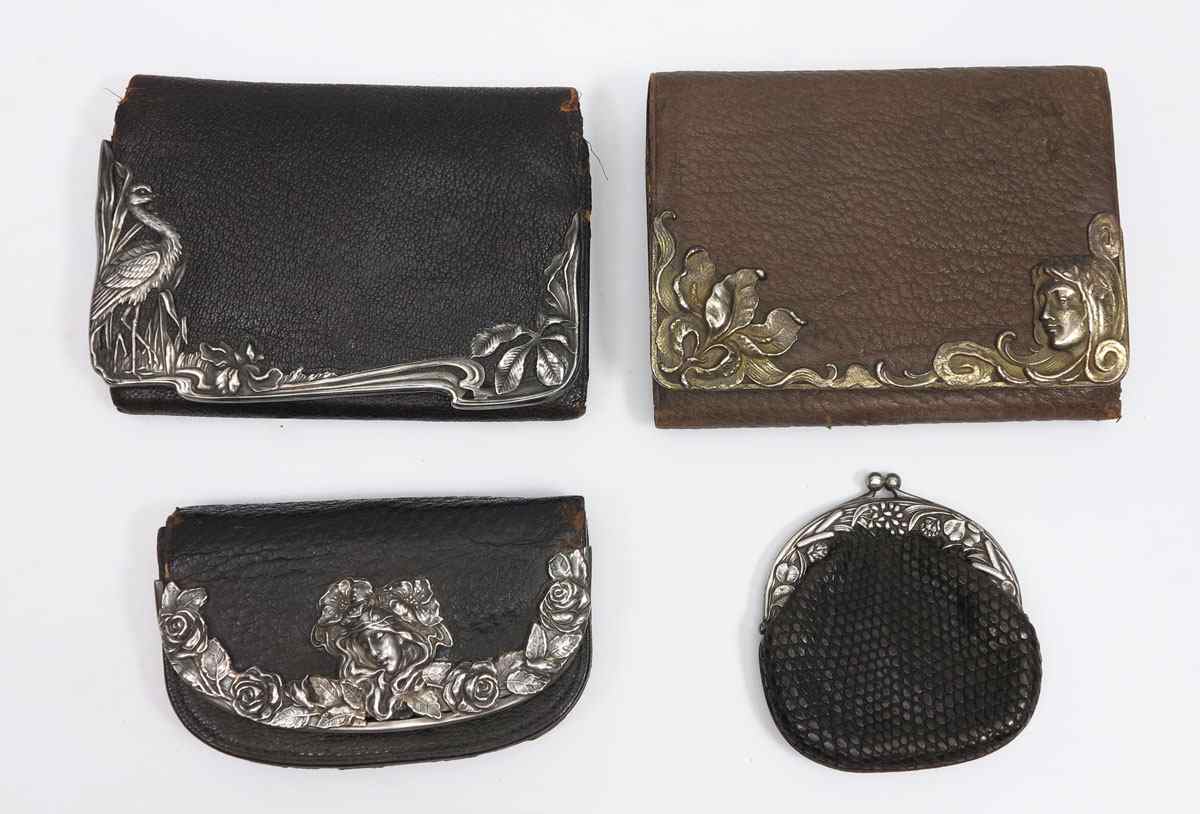 Appraisal: ART NOUVEAU STERLING SILVER PURSES AND RELATED ITEMS To include