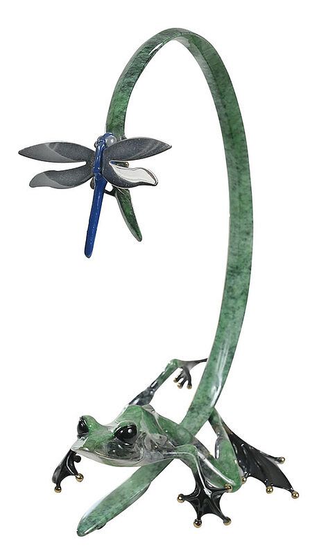 Appraisal: Tim Frogman Cotterill British American born whimsical enameled bronze sculpture