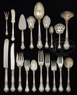 Appraisal: STERLING FLATWARE SET BY GORHAM IN THE CHANTILLY PATTERN AND