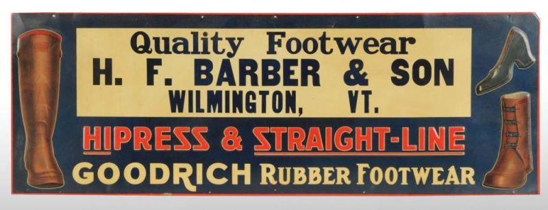 Appraisal: Embossed Tin Goodrich Rubber Footwear Sign Description s to s