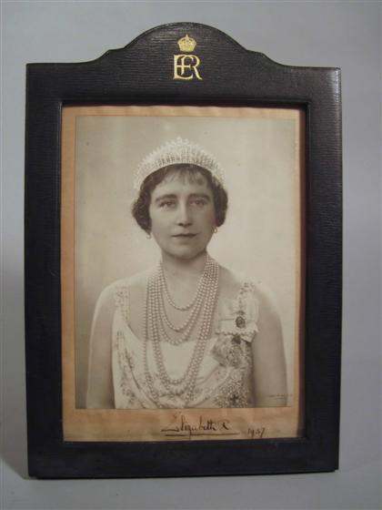 Appraisal: piece Photograph Signed Dated Elizabeth Queen of George VI of