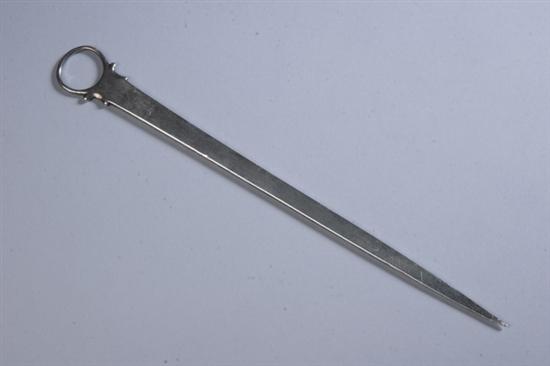 Appraisal: GEORGE III SILVER MEAT SKEWER WF other marks rubbed With