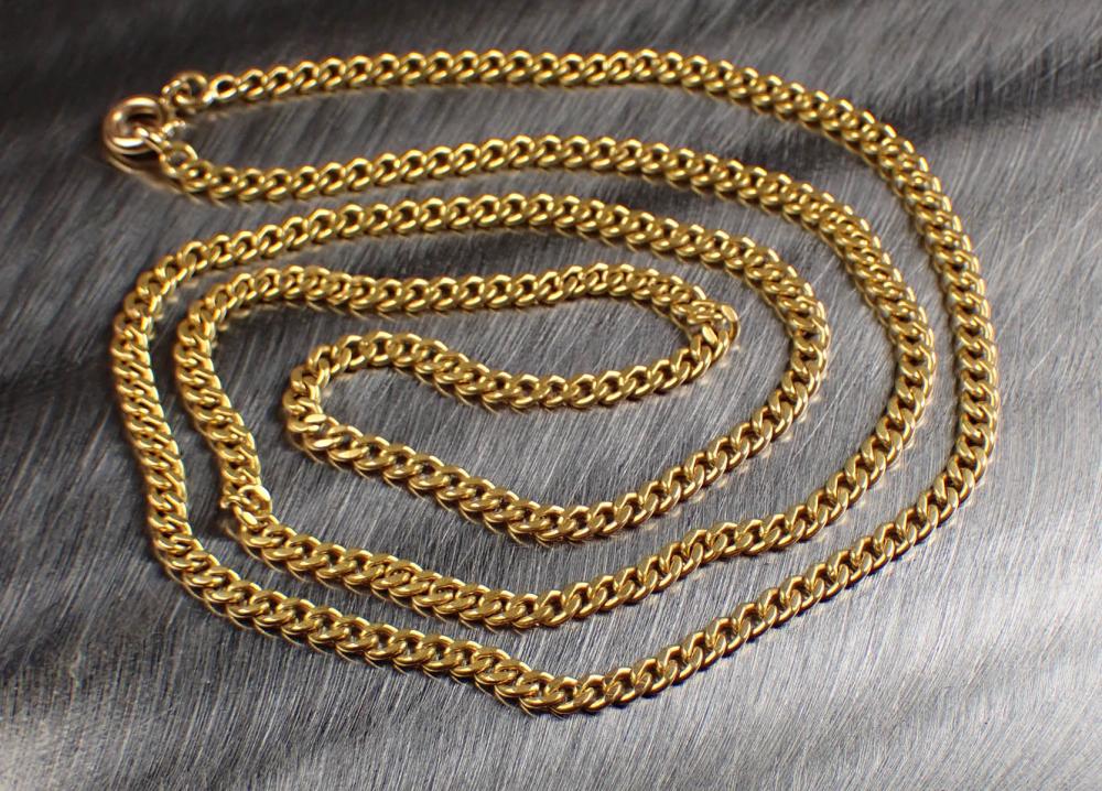 Appraisal: EIGHTEEN KARAT GOLD CURB CHAIN NECKLACE The k yellow gold