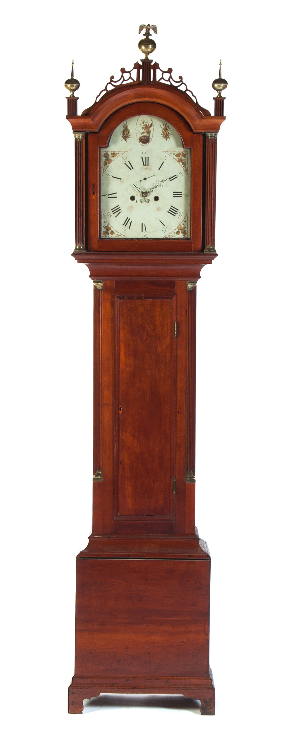 Appraisal: NEW ENGLAND TALL CASE CLOCK Case attributed to Roxbury Massachusetts