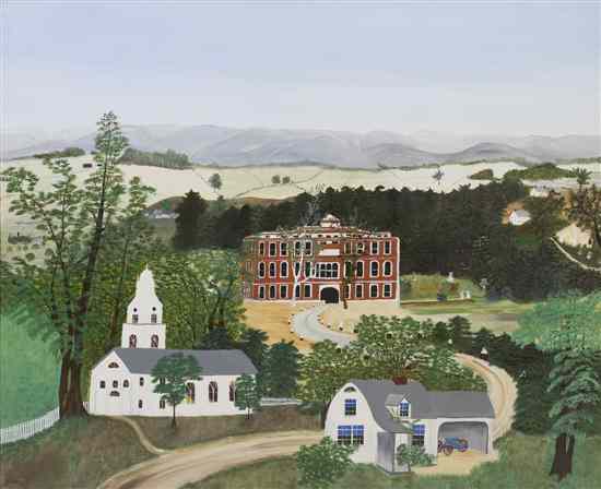 Appraisal: Grandma Moses American - The Hospital tempera on masonite signed