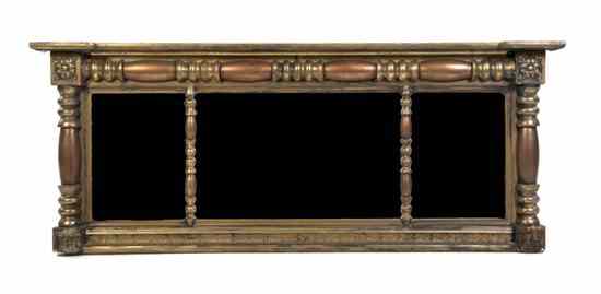 Appraisal: A Victorian Giltwood Over Mantel Mirror having a shaped cornice