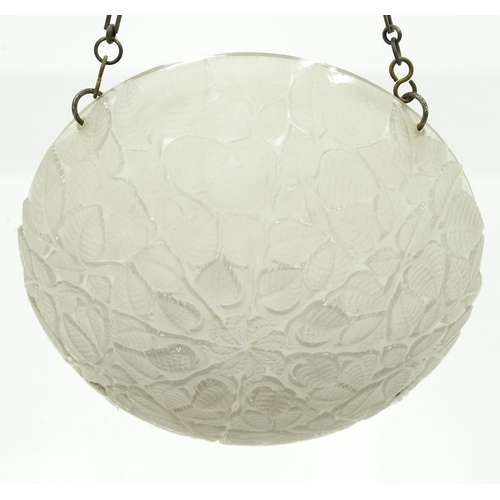 Appraisal: Charmes' A Lalique frosted glass plafonnier cm diam moulded mark