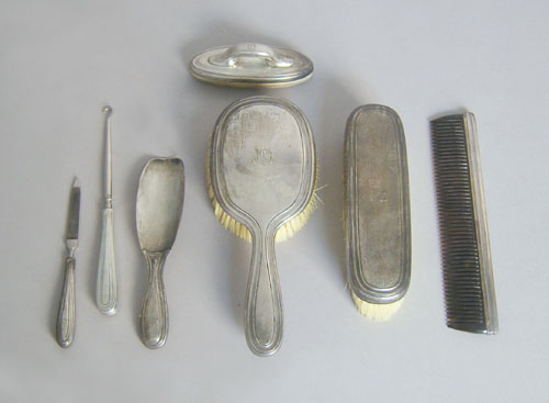 Appraisal: Tiffany Co seven piece sterling silver dresser set