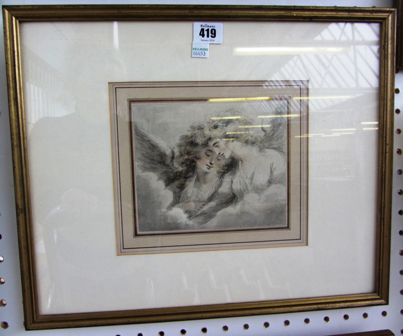 Appraisal: Samuel Shelley - Angels watercolour over pencil cm x cm