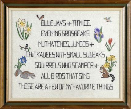 Appraisal: Needlework Picture Framed x in sight