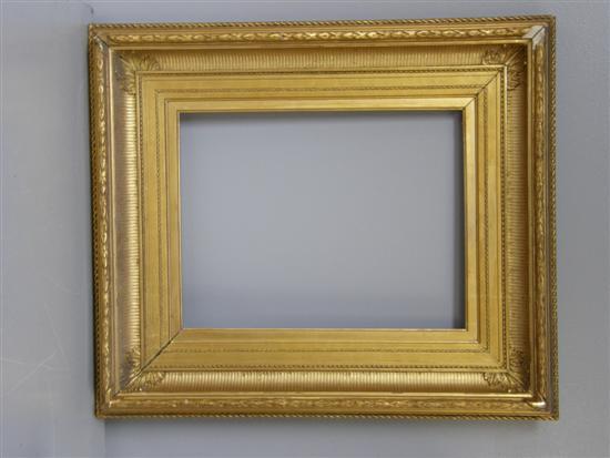 Appraisal: th century carved gilt gesso picture frame h w in