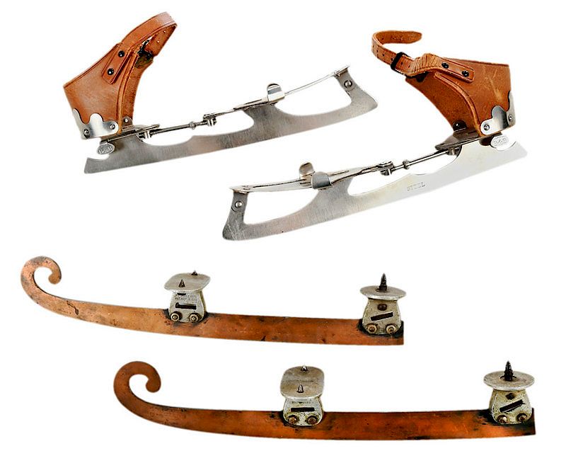 Appraisal: Two Pairs Steel Ice Skates American early to mid th