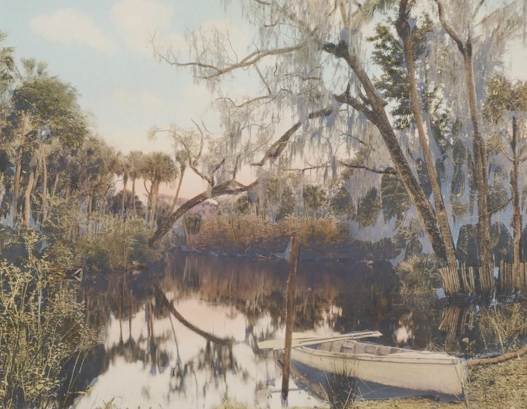 Appraisal: WILLIAM GARDINER HAND COLORED FLORIDA PHOTOGRAPHHand colored th century photo