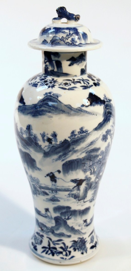 Appraisal: A Chinese porcelain blue and white vase and cover the