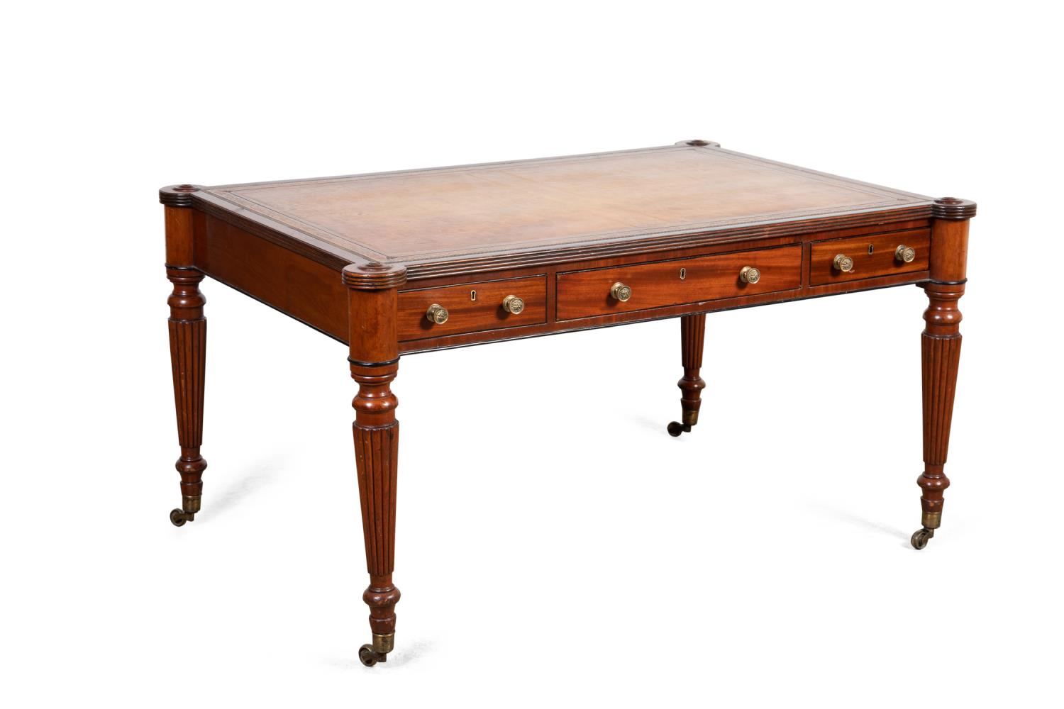 Appraisal: ENGLISH WILLIAM IV STYLE MAHOGANY LIBRARY TABLE English late th