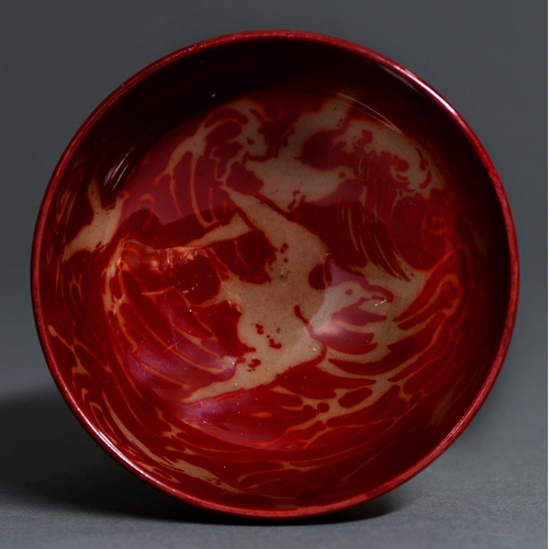 Appraisal: A Bernard Moore flambe bowl - with resist decoration of