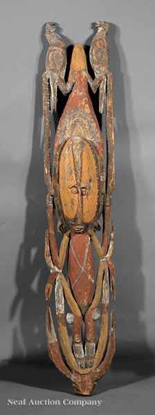 Appraisal: An Abelam Carved and Painted Wood Men's House Plaque Papua