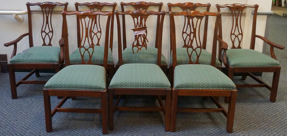 Appraisal: Set of Eight Drexel Heritage Collection Mahogany Chairs two arm