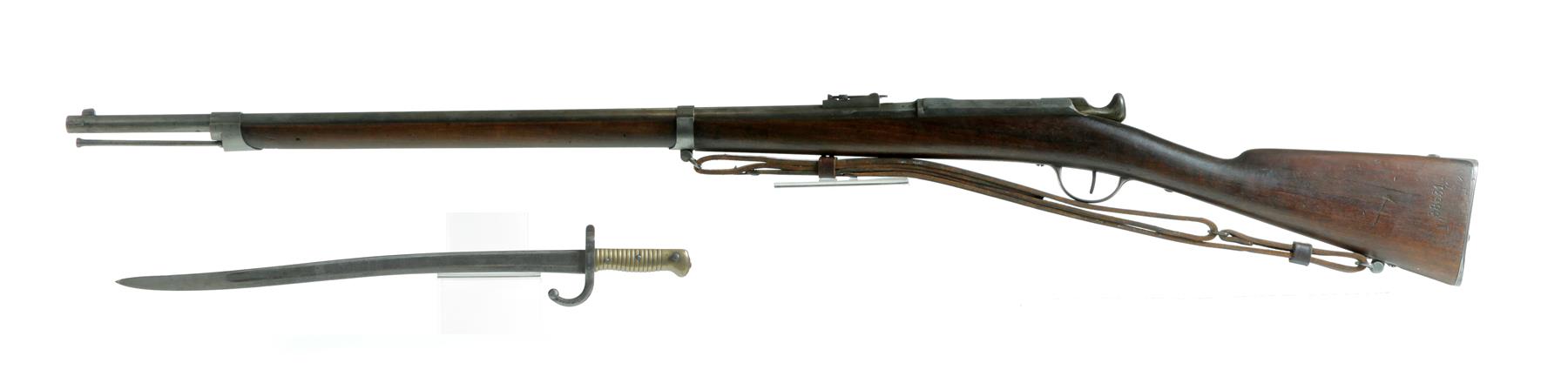 Appraisal: D'ARMES RIFLE WITH TWO BAYONETS France D'Armes model Chassepot bolt