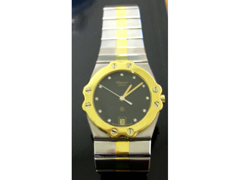 Appraisal: CHOPARD WATCH Stainless steel and yellow gold Chopard quartz watch