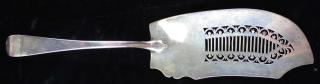 Appraisal: George III fish server hallmarked London J G l troy