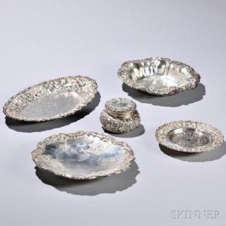 Appraisal: Five-pieces of American Sterling Silver Tableware late th early th