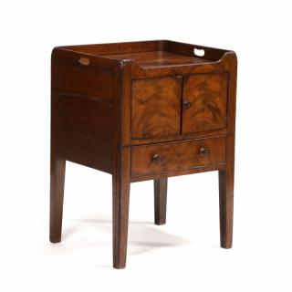 Appraisal: George III Commode early th century mahogany mahogany veneer with