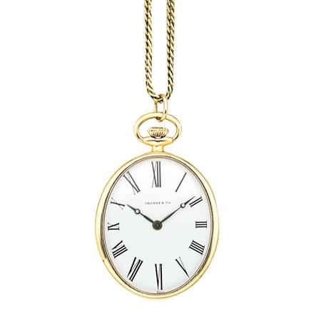 Appraisal: Tiffany Co Pocket Watch Pendant on Chain Estimate -