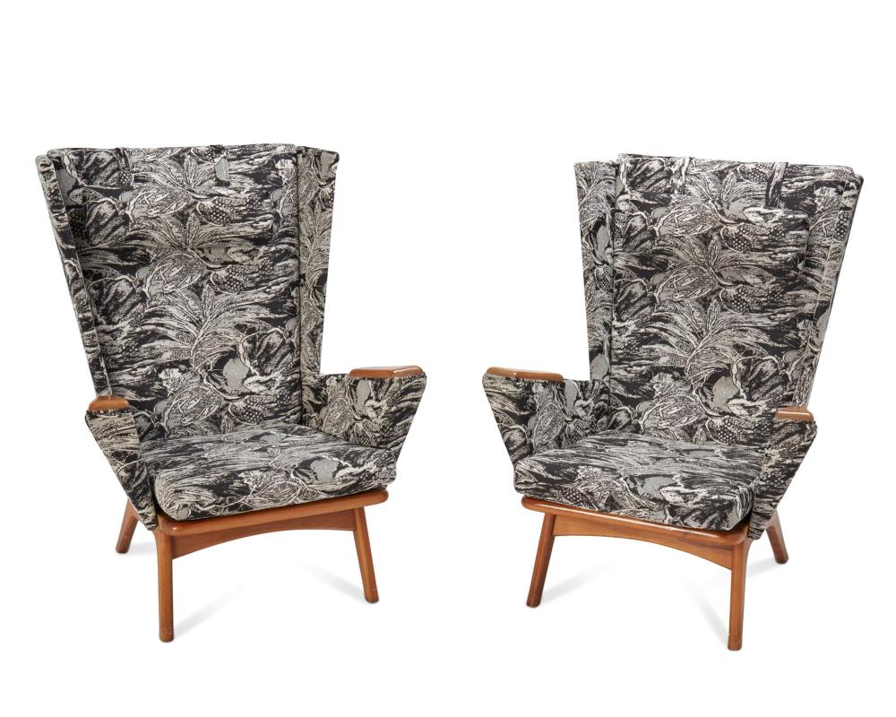 Appraisal: Two mid-century modern armchairs Mid- th century In the style