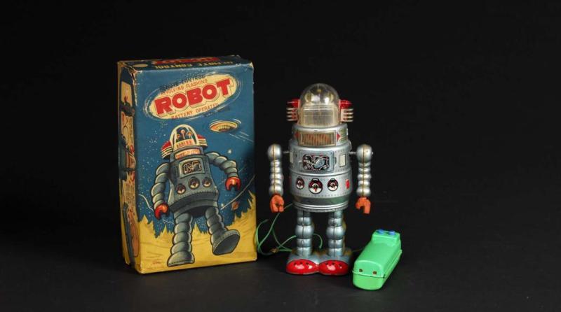 Appraisal: Tin Robot a k a Door Robot Description Japanese Made