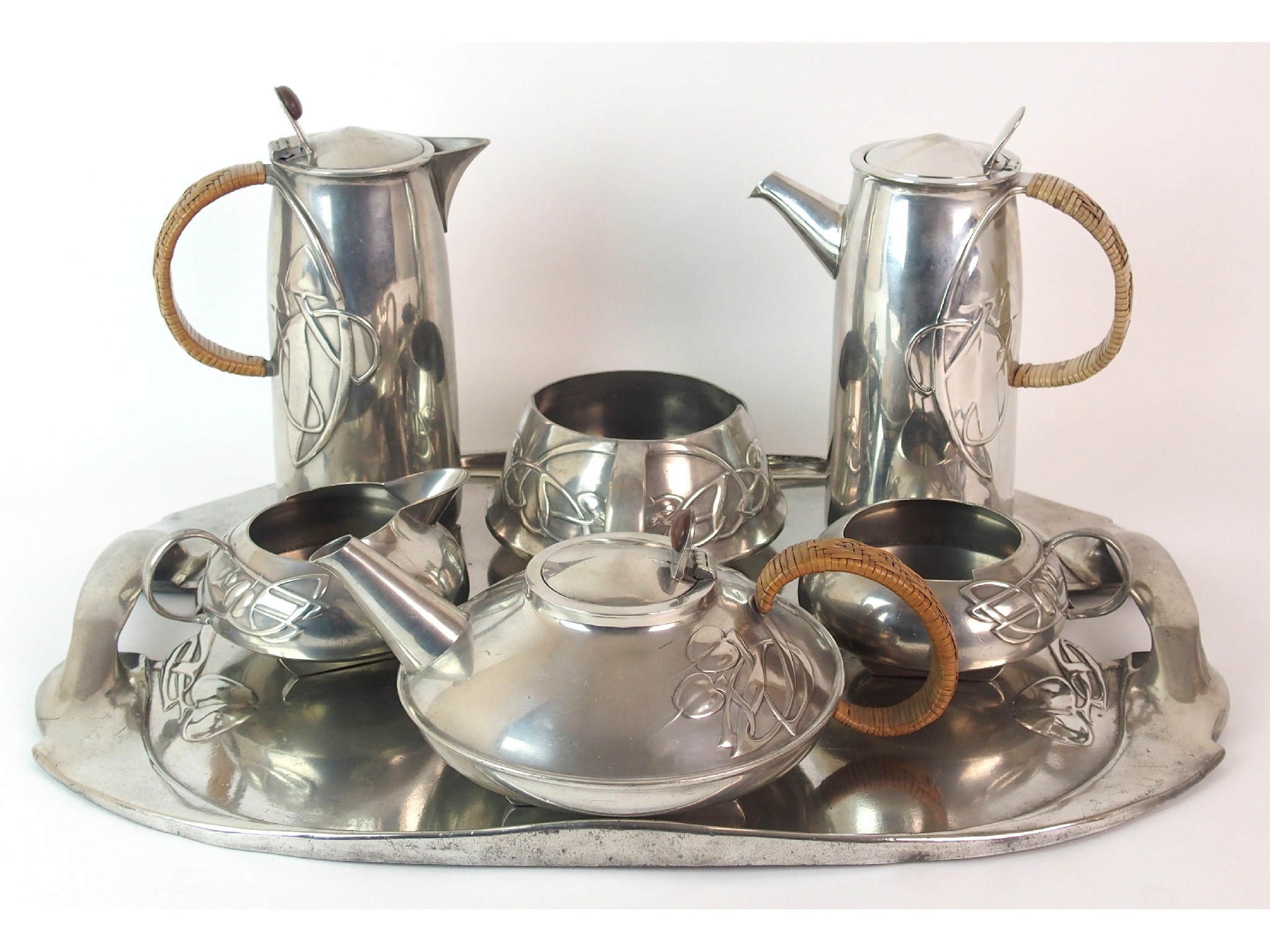 Appraisal: Archibald Knox for Liberty Co Tudric Pewter Tea and Coffee