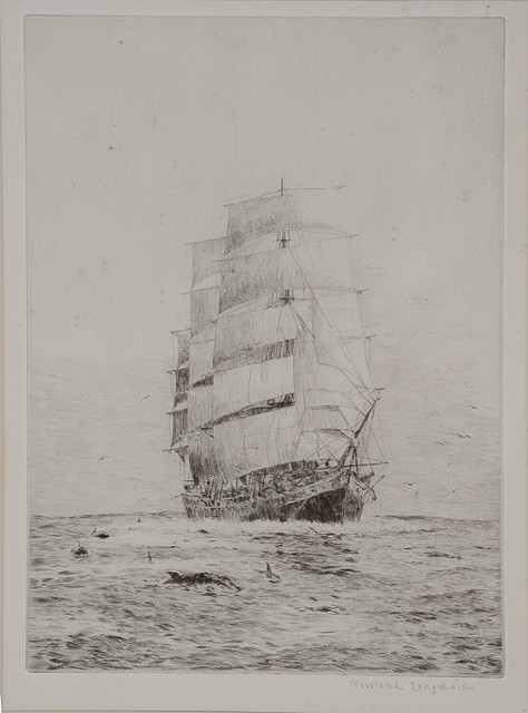 Appraisal: ROWLAND LANGMAID - A clipper in full sail possibly the