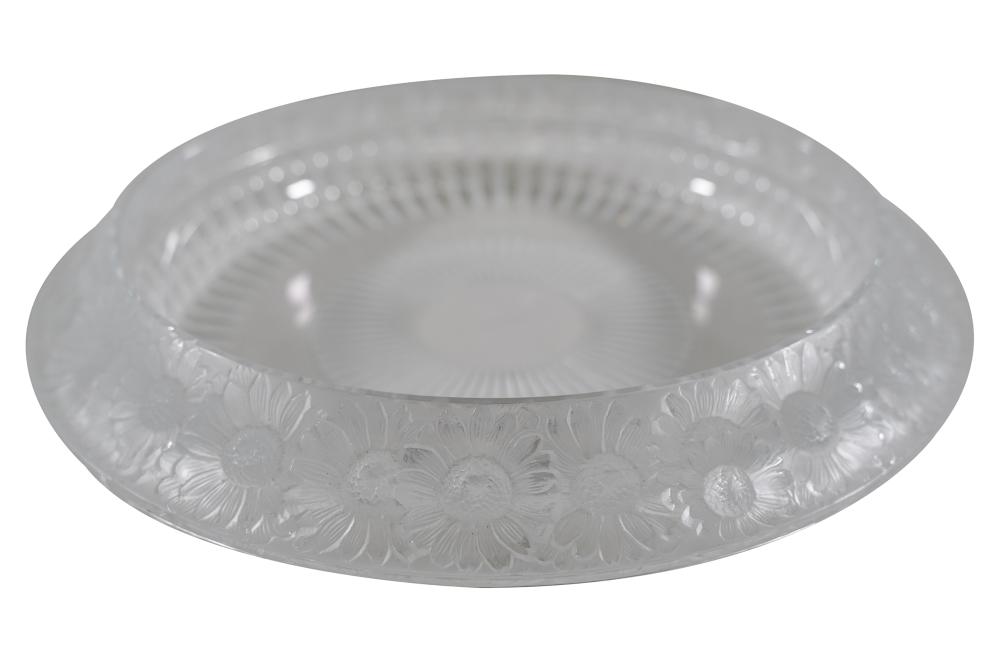 Appraisal: LALIQUE MARGUERITE GLASS FLOWER BOWLsigned Lalique France Condition no chips