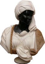 Appraisal: Blackamoor Marble Bust C Early th Century A marble bust