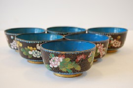 Appraisal: SET OF CHINESE CLOISONNE BOWLS