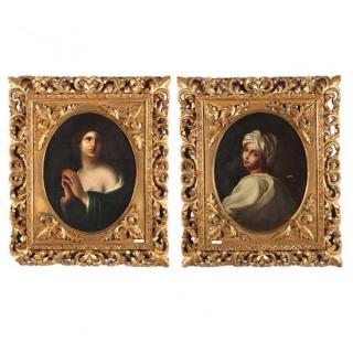 Appraisal: Pair of Grand Tour Paintings after Old Masters oil on