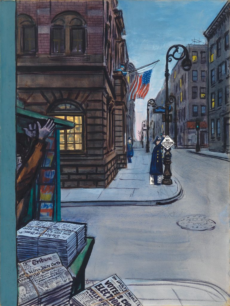 Appraisal: ARTHUR GETZ Election Morning Cover illustration for The New Yorker