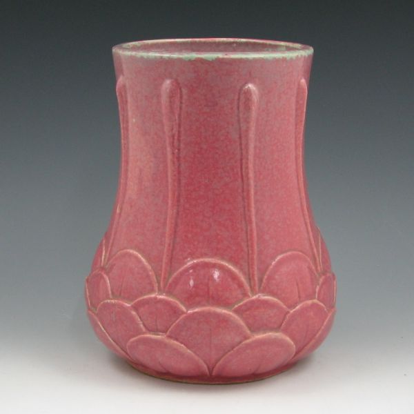 Appraisal: Burley Winter vase in pink gloss with light green highlights